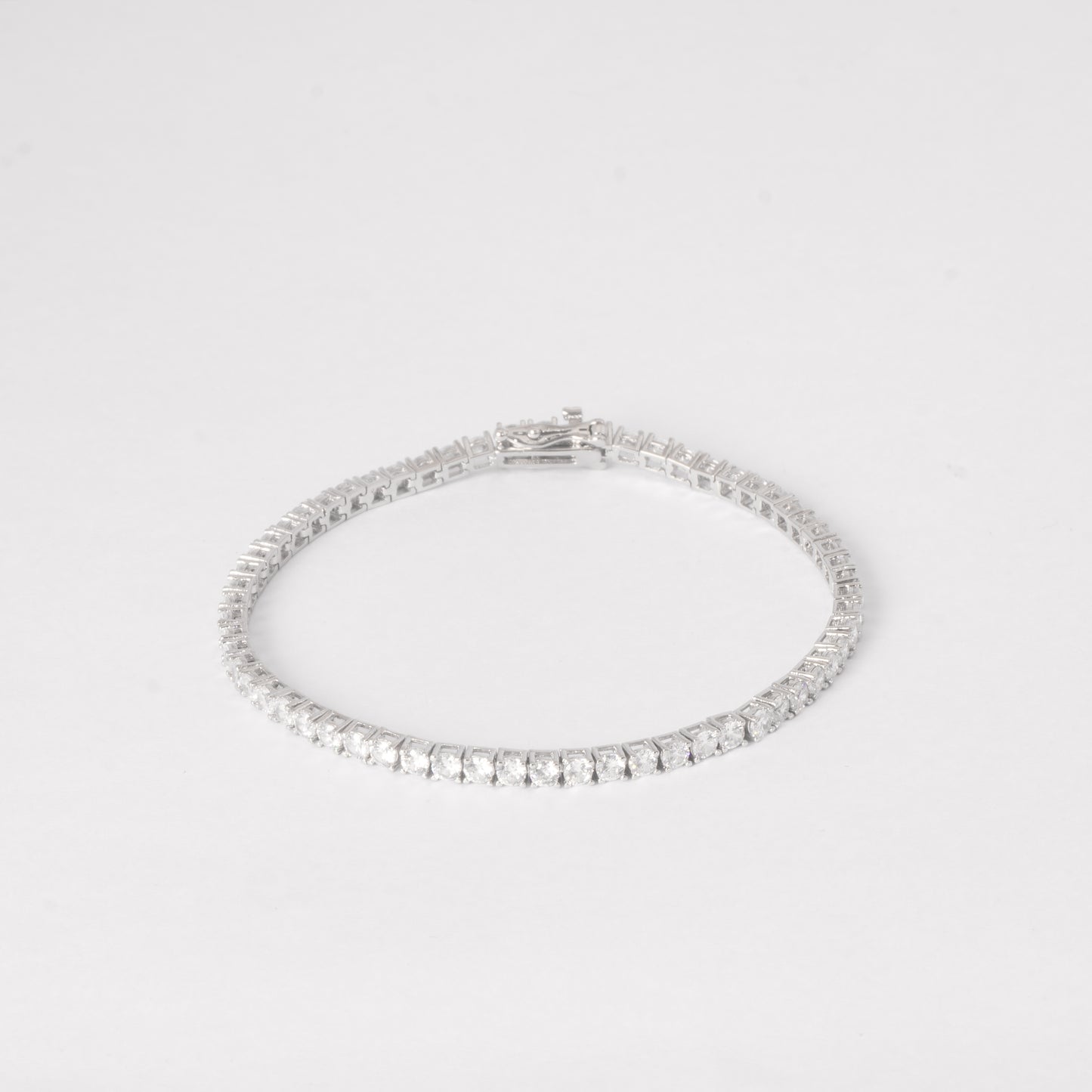 3MM TENNIS BRACELET - WHITE