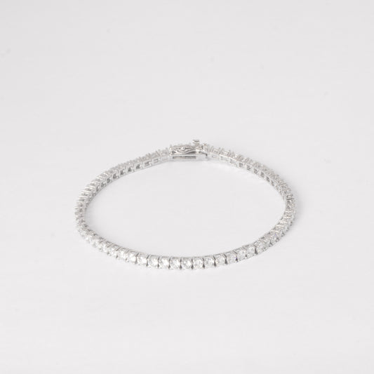 3MM TENNIS BRACELET - WHITE