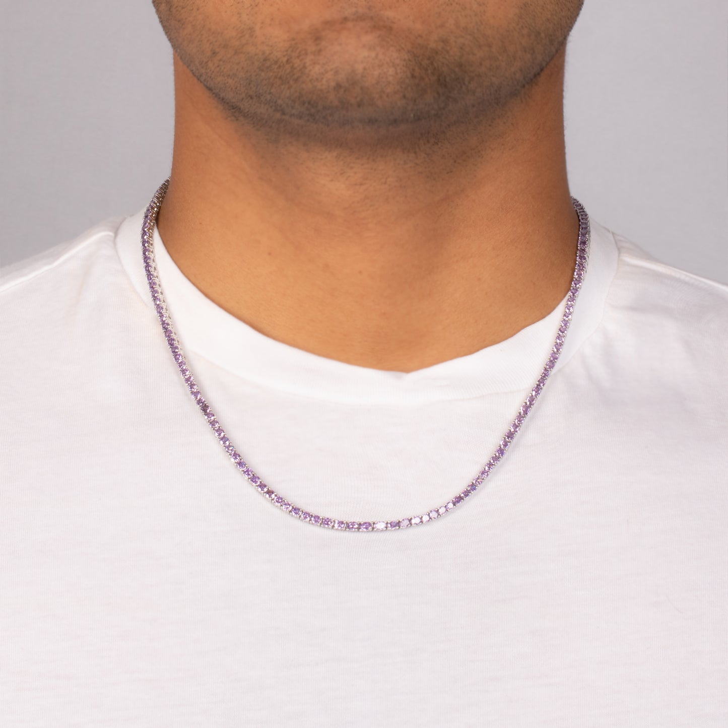 3MM TENNIS CHOKER - PURPLE