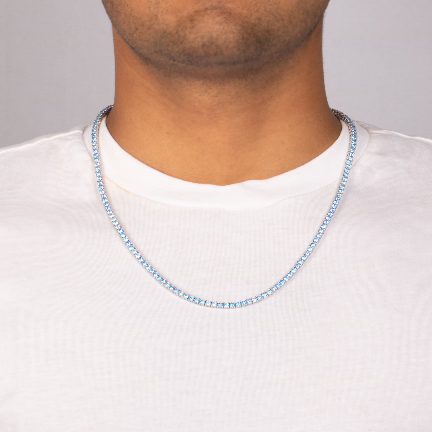 3MM TENNIS CHOKER - SKYBLUE