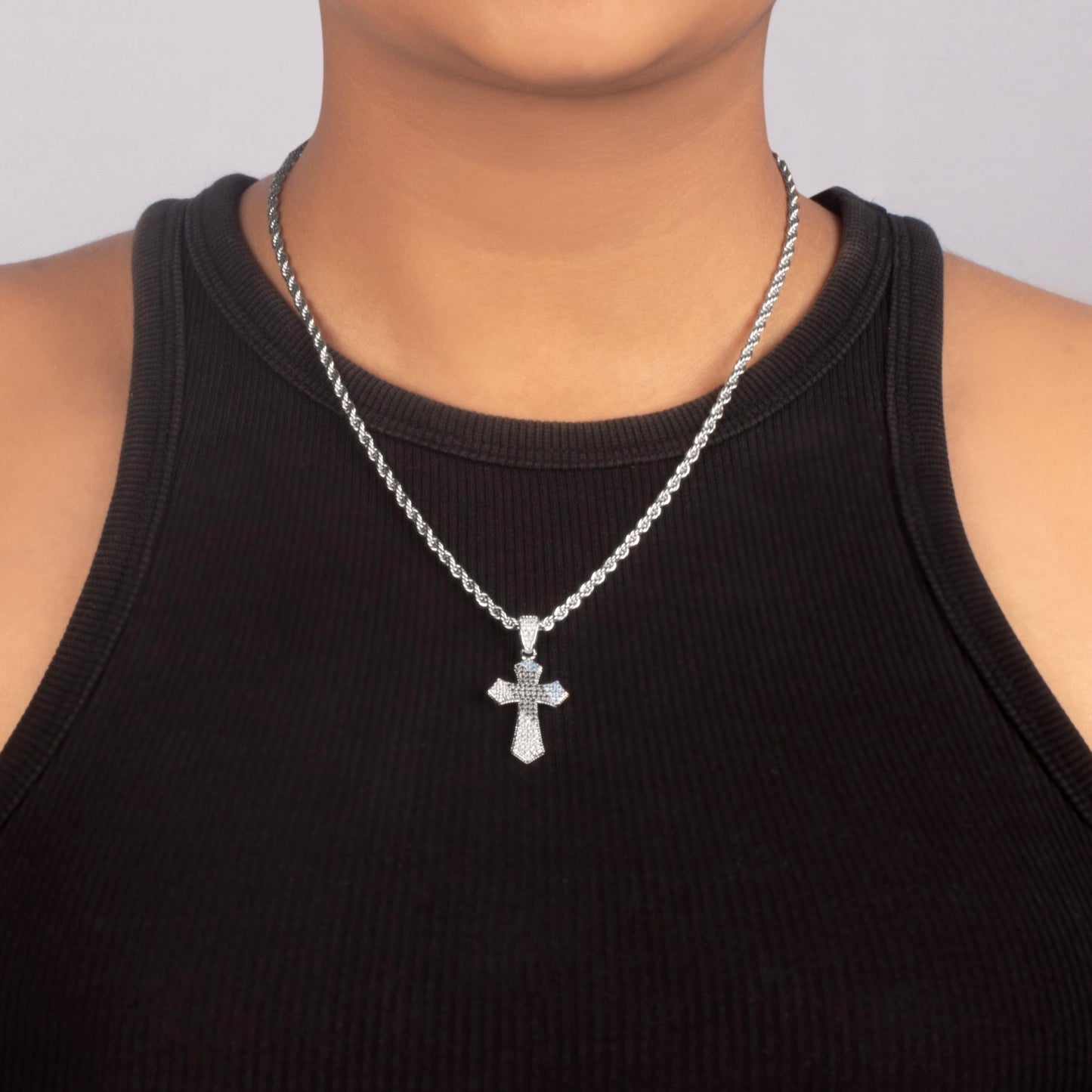 ICED CELTIC CROSS PENDANT - VIBRANT 1