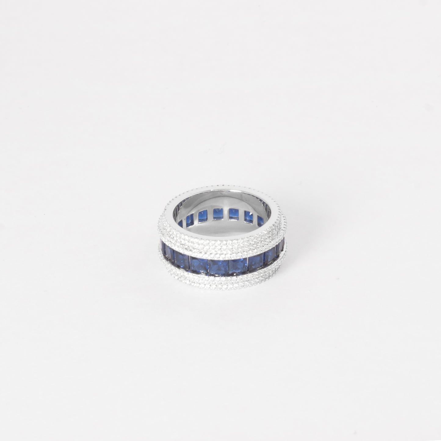 ICED SAPPHIRE ROW RING