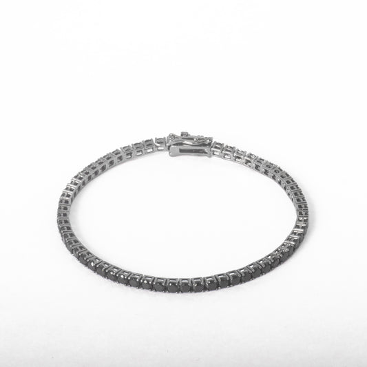 3MM TENNIS BRACELET-BLACK