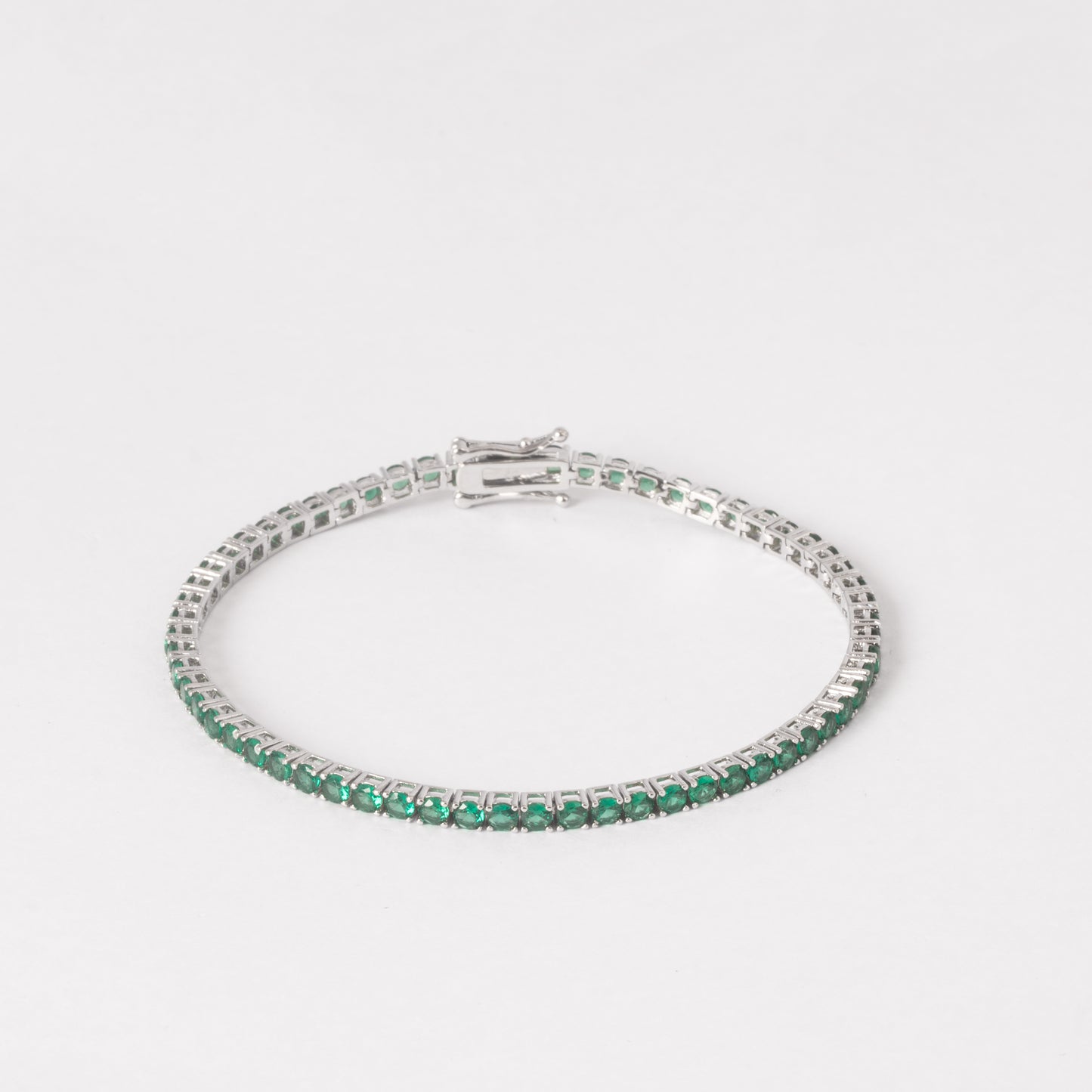 3MM TENNIS BRACELET-DEEP GREEN