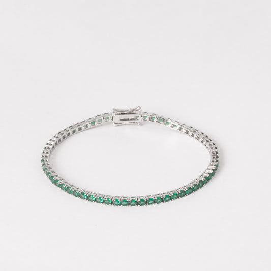 3MM TENNIS BRACELET-DEEP GREEN