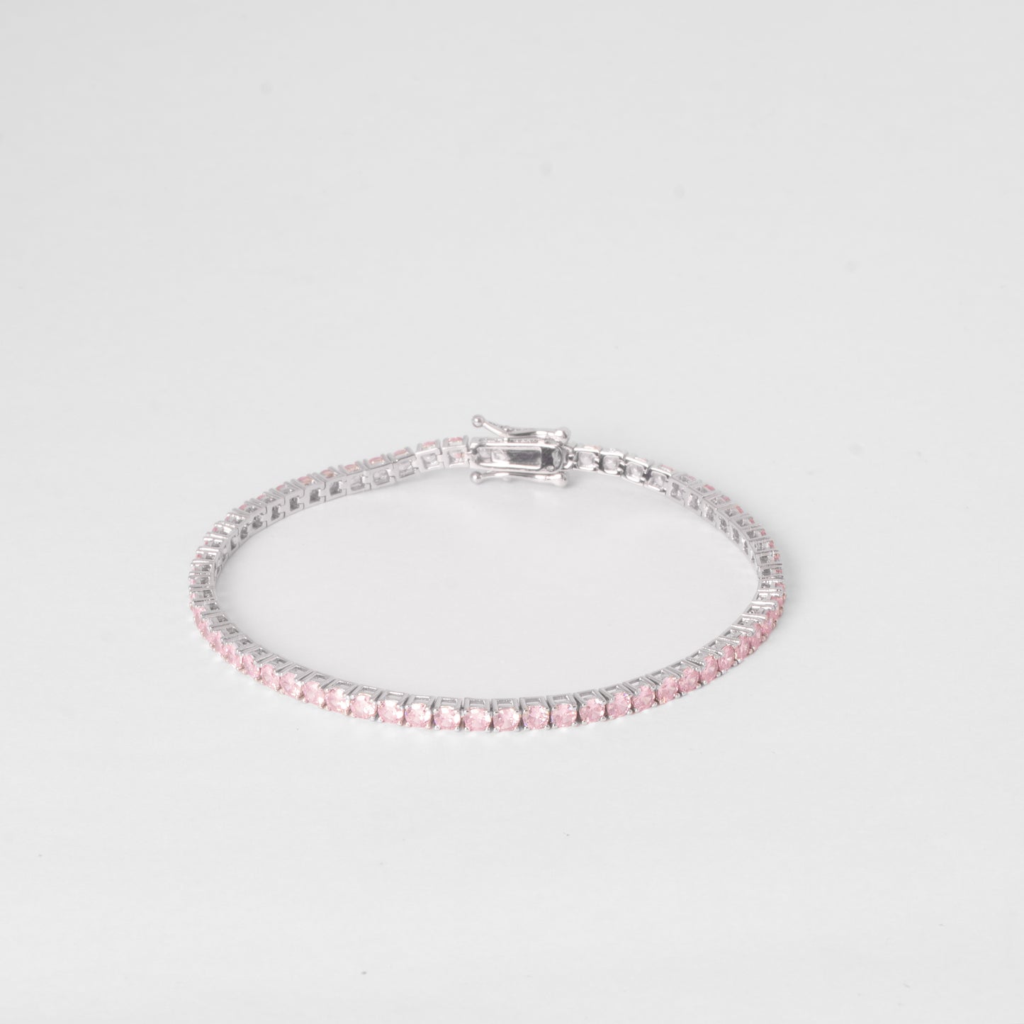 3MM TENNIS BRACELET-  PINK