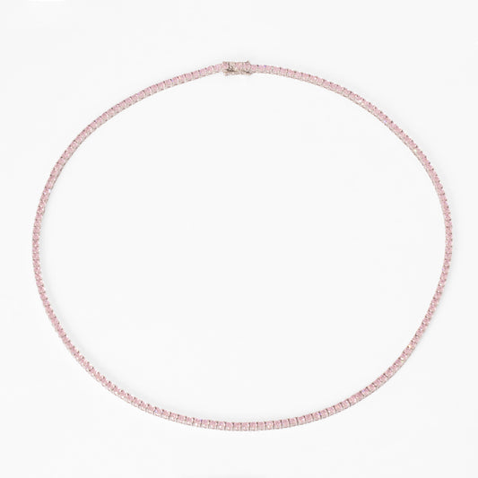 3MM TENNIS CHAIN-PINK