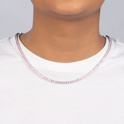 3MM TENNIS CHAIN-PINK