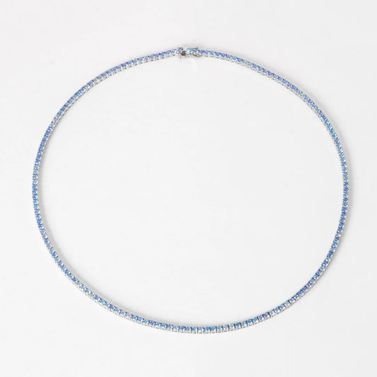 3MM TENNIS CHOKER - SKYBLUE